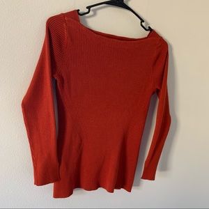 Cato Rust Orange Scoop Neck Sweater Size Small